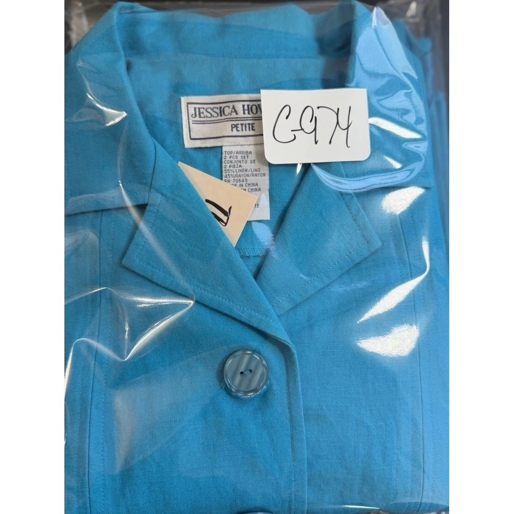 Jessica Howard Dress 2 Pc Set Womens 4 Petite Blue - Picture 16 of 16